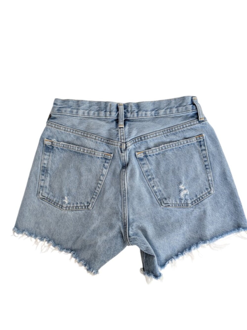 AGOLDE Parker Long Loose Fit Cutoff Denim Shorts - Swapmeet, Size 26 - Picture 2 of 9